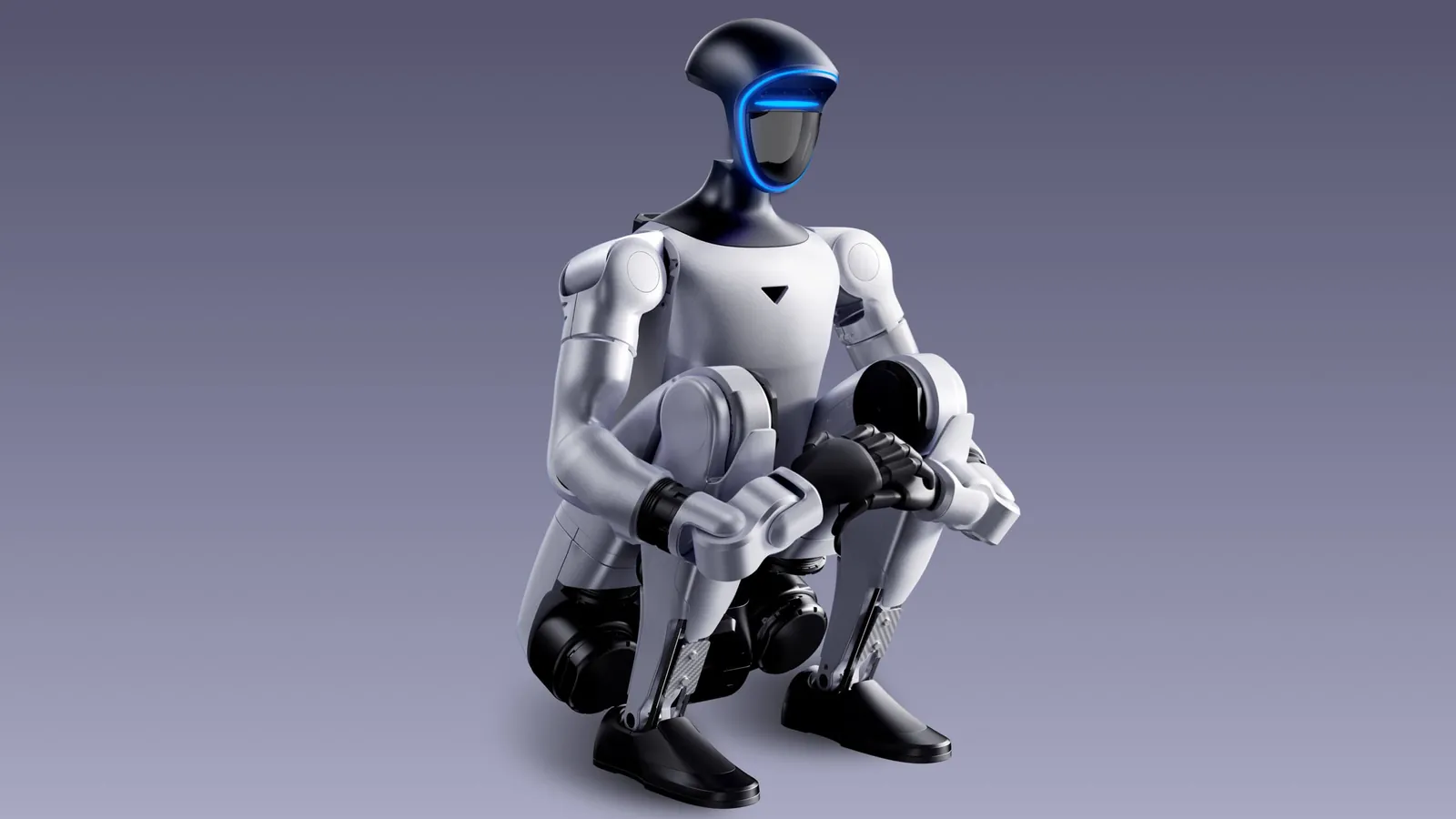 Unitree G1 humanoid robot crouching