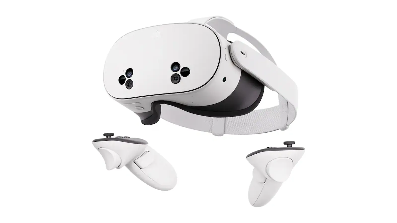 Meta Quest 3S VR headset and controllers