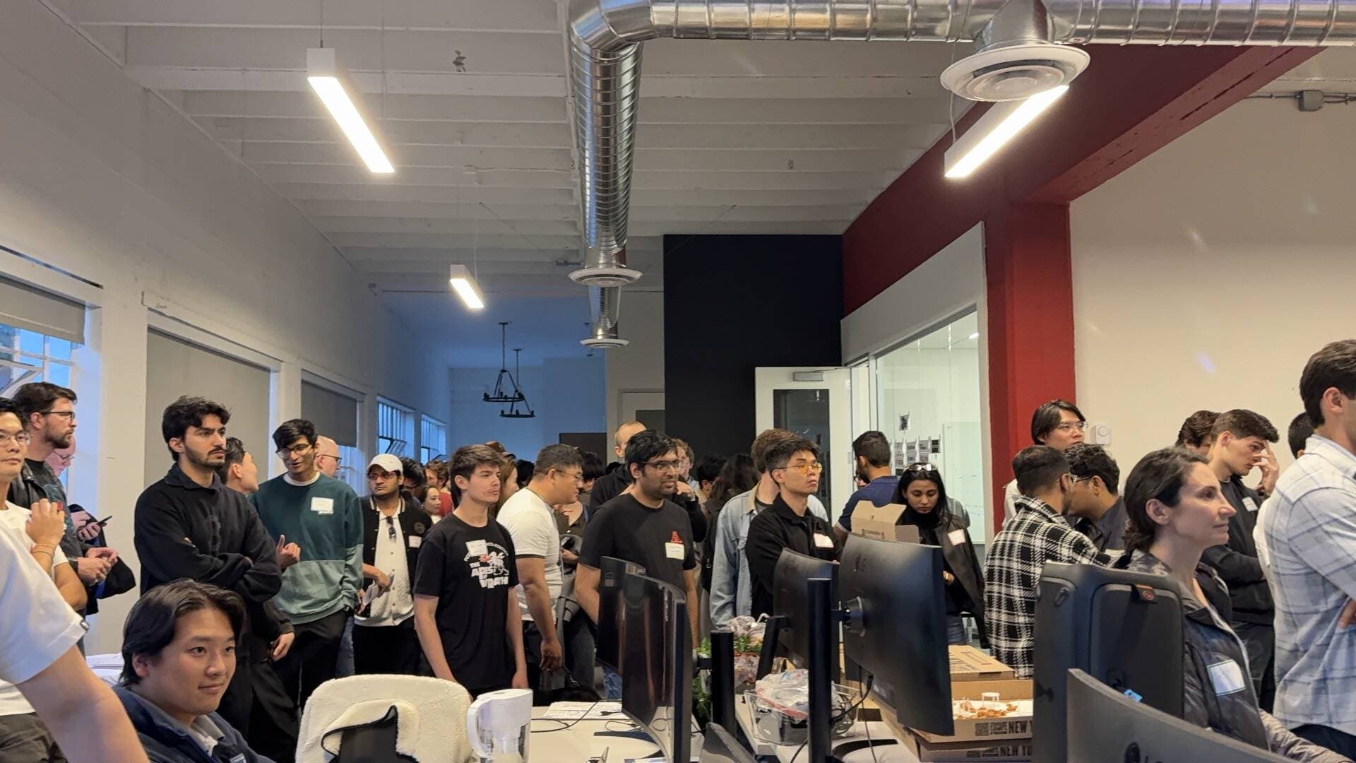 Robotics Center lab with humanoids and arms on display in San Francisco