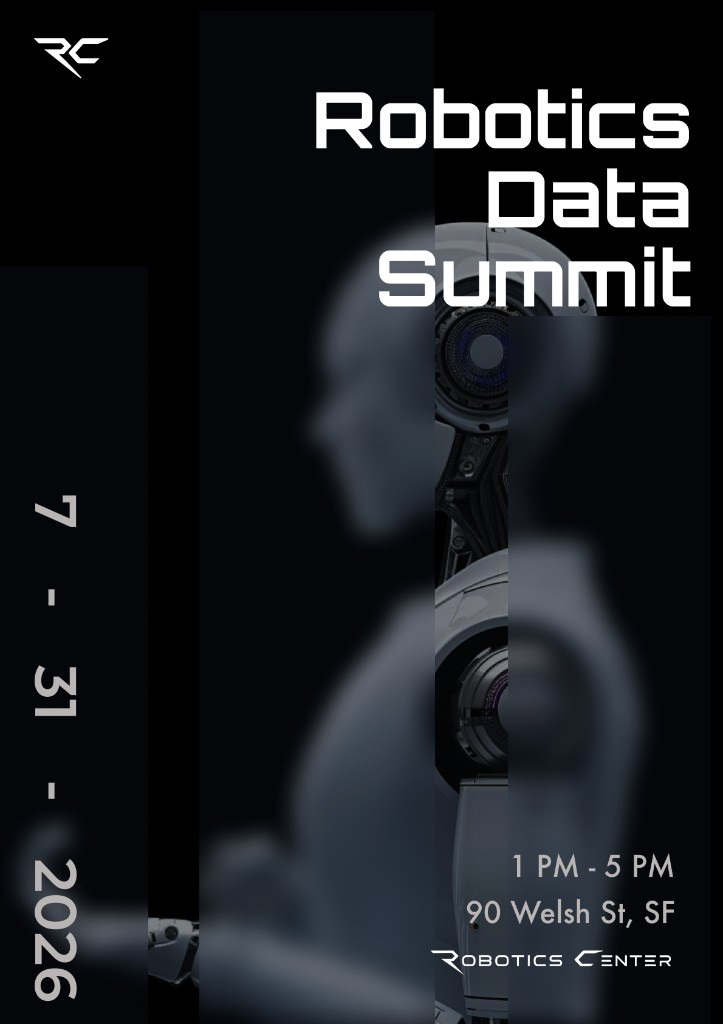 Robotics Data Summit flyer — July 31, 2026 at Robotics Center, San Francisco